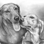 "Angel & Rio" 11x14 in. Charcoal